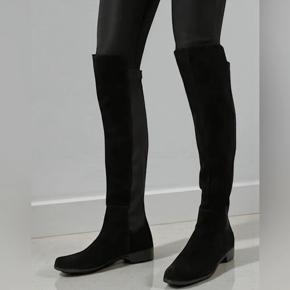 Blondo 'Eden' Over the Knee Waterproof Stretch Boot Black Suede size 8M